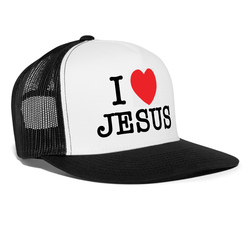 I Love Jesus Hat - blk - white/black