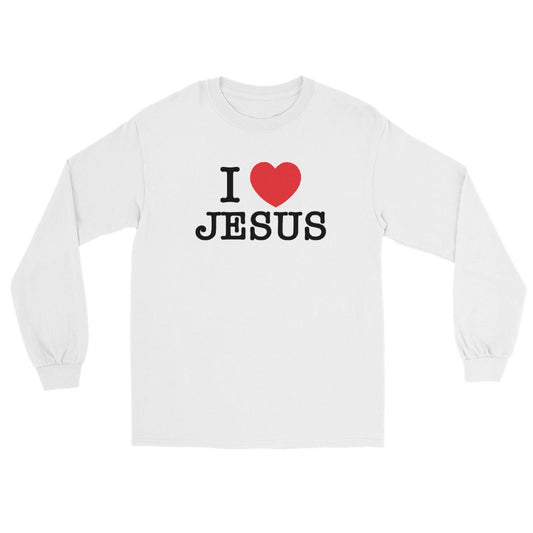 I Love Jesus Longsleeve Tee - white