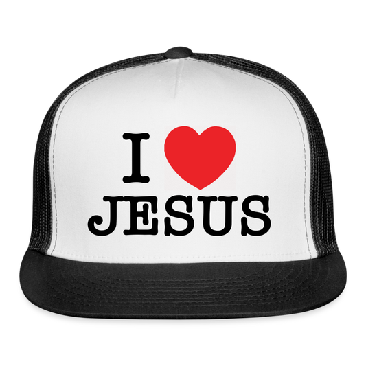 I Love Jesus Hat - blk - white/black